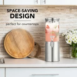 Final Touch Tabletop & Bar Stainless Steel & Glass Beverage Dispenser