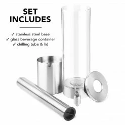 Final Touch Tabletop & Bar Stainless Steel & Glass Beverage Dispenser