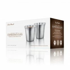 Final Touch 2.5 Oz Double-Wall Espresso Cups - Set Of 2