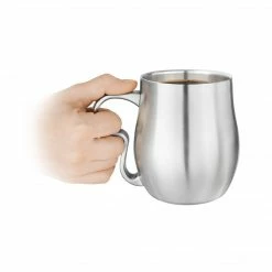 Final Touch Chefs Tools Double-Wall Stainless Steel Curvy Cup