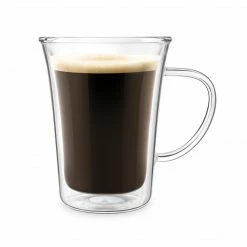 Final Touch 10 Oz Double-Wall Insulated Glass Mug Chefs Tools