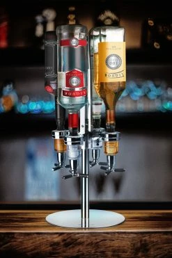 Final Touch 4 Bottle Liquor Dispenser Tabletop & Bar