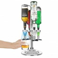 Final Touch 4 Bottle Led Liquor Dispenser Tabletop & Bar
