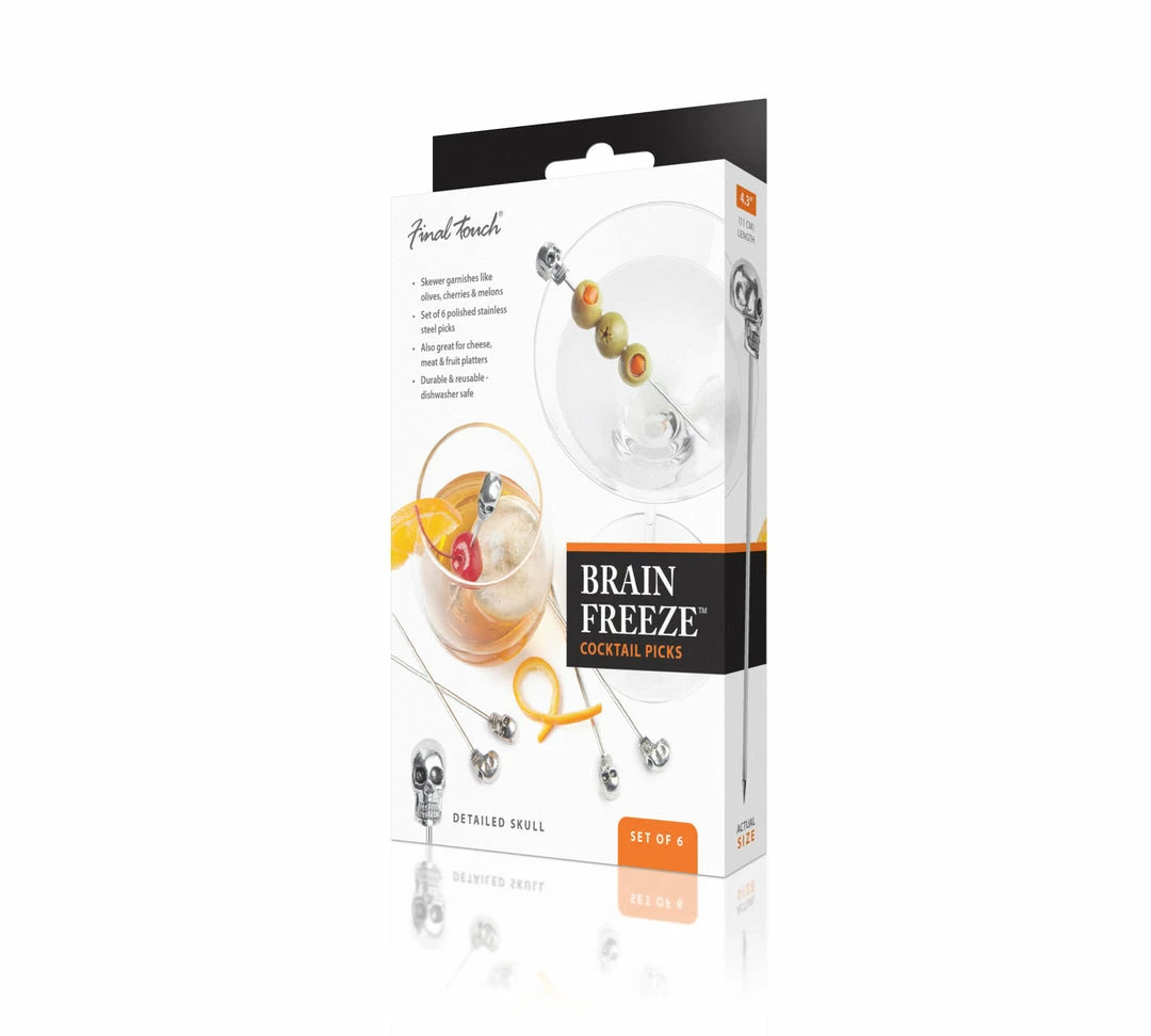 Deals 🔔 Final Touch Brainfreeze Skull Cocktail Picks Tabletop & Bar 🔥 5 Final Touch Brainfreeze Skull Cocktail Picks Tabletop & Bar