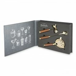 Final Touch Tabletop & Bar Bartender's Collection 3 Piece Brass Mixing Tool Set