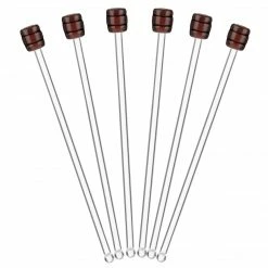 Final Touch Glass Barrel Drink Stirrers - Set Of 6 Tabletop & Bar