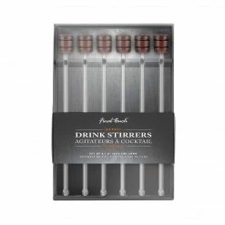 Final Touch Glass Barrel Drink Stirrers - Set Of 6 Tabletop & Bar