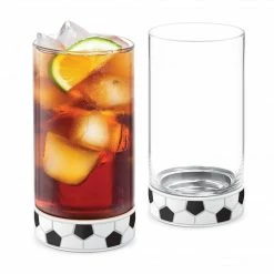Final Touch Kick-Off Soccer / Football Pints - Set Of 2 Tabletop & Bar