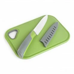 Final Touch Non-Slip Bar Cutting Board & Ceramic Knife Chefs Tools