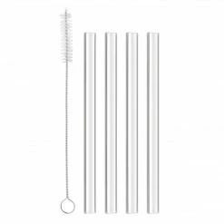 Final Touch Tabletop & Bar Reusable Glass Cocktail Straws - Set Of 4