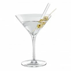 Final Touch Tabletop & Bar Reusable Glass Cocktail Straws - Set Of 4