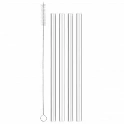 Final Touch Tabletop & Bar Reusable Glass Cocktail Straws - Set Of 4