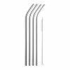 Final Touch Chefs Tools Stainless Steel Straws - Set Of 4