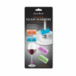 Final Touch Cork Shaped Glass Markers - Set Of 4