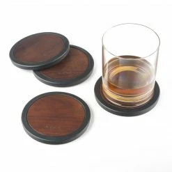 Final Touch Wood Coasters - Set Of 4 Tabletop & Bar