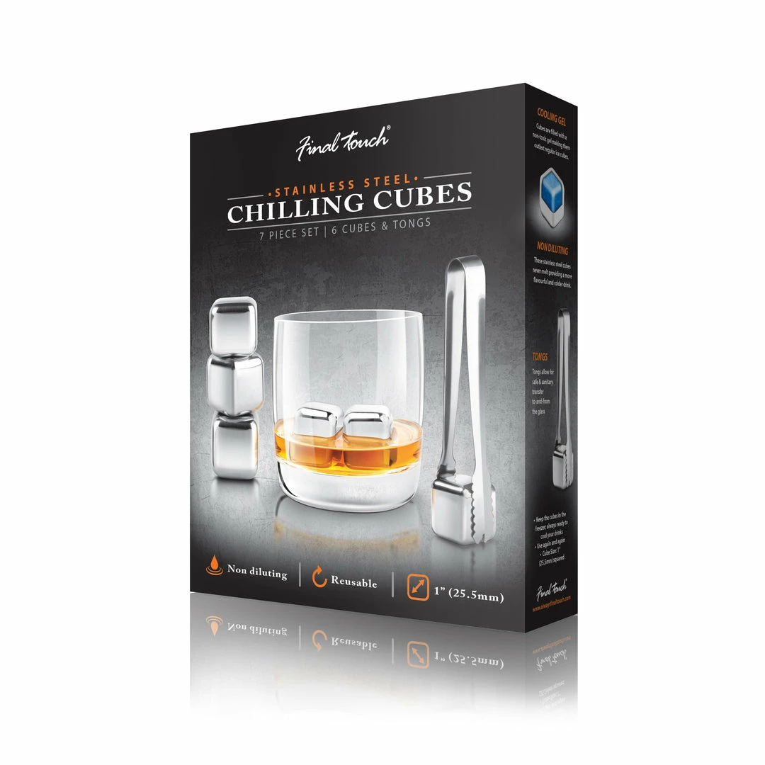 Best Pirce ๐ฅ Final Touch Tabletop & Bar 1" Stainless Steel Chilling Cubes - Set Of 6 ๐ฏ 5 Final Touch Tabletop & Bar 1" Stainless Steel Chilling Cubes - Set Of 6