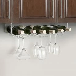 Final Touch Under Cabinet 6 Bottle Wine / Glass Rack