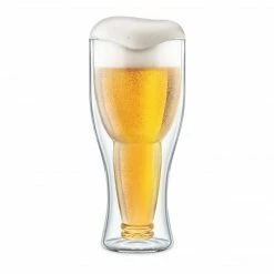 Tabletop & Bar Final Touch Bottoms Up Double Wall Beer Glass