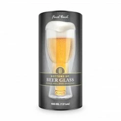 Tabletop & Bar Final Touch Bottoms Up Double Wall Beer Glass