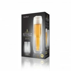 Final Touch Bottoms Up - Double-Wall Beer Can Glass Set - Set Of 2 Tabletop & Bar