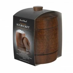 Final Touch Solid Wood Ice Bucket 1 Quart - 35 Oz
