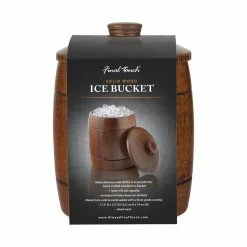 Final Touch Solid Wood Ice Bucket 1 Quart - 35 Oz