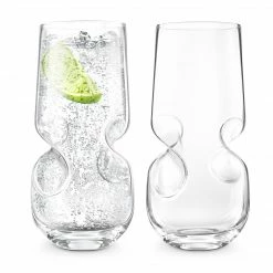 Final Touch Bubbles Seltzer / Bubbly Beverage Glasses - 17 Oz (500 Ml)