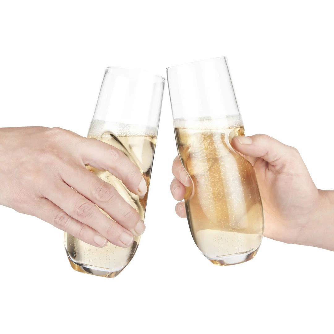 Buy ๐ Final Touch Bubbles Stemless Champagne / Sparkling Wine Glasses Tabletop & Bar ๐งจ 4 Final Touch Bubbles Stemless Champagne / Sparkling Wine Glasses Tabletop & Bar