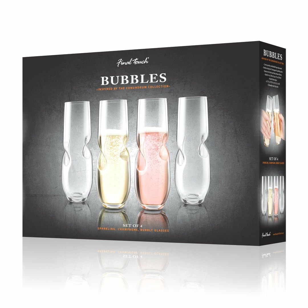 Buy ๐ Final Touch Bubbles Stemless Champagne / Sparkling Wine Glasses Tabletop & Bar ๐งจ 10 Final Touch Bubbles Stemless Champagne / Sparkling Wine Glasses Tabletop & Bar