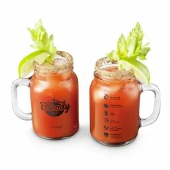 Final Touch Bloody Mary Mason Jar Glasses - Set Of 2 Tabletop & Bar