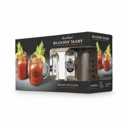 Final Touch Bloody Mary Mason Jar Glasses - Set Of 2 Tabletop & Bar