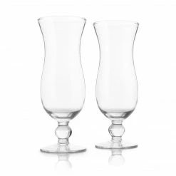 Final Touch Tabletop & Bar Hurricane Cocktail Glass Set - Set Of 2