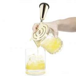 Final Touch Tabletop & Bar Bartender's Collection Brass Cocktail Mixing Set