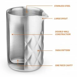 Final Touch Double-Wall Stainless Steel Yarai Mixing Pitcher