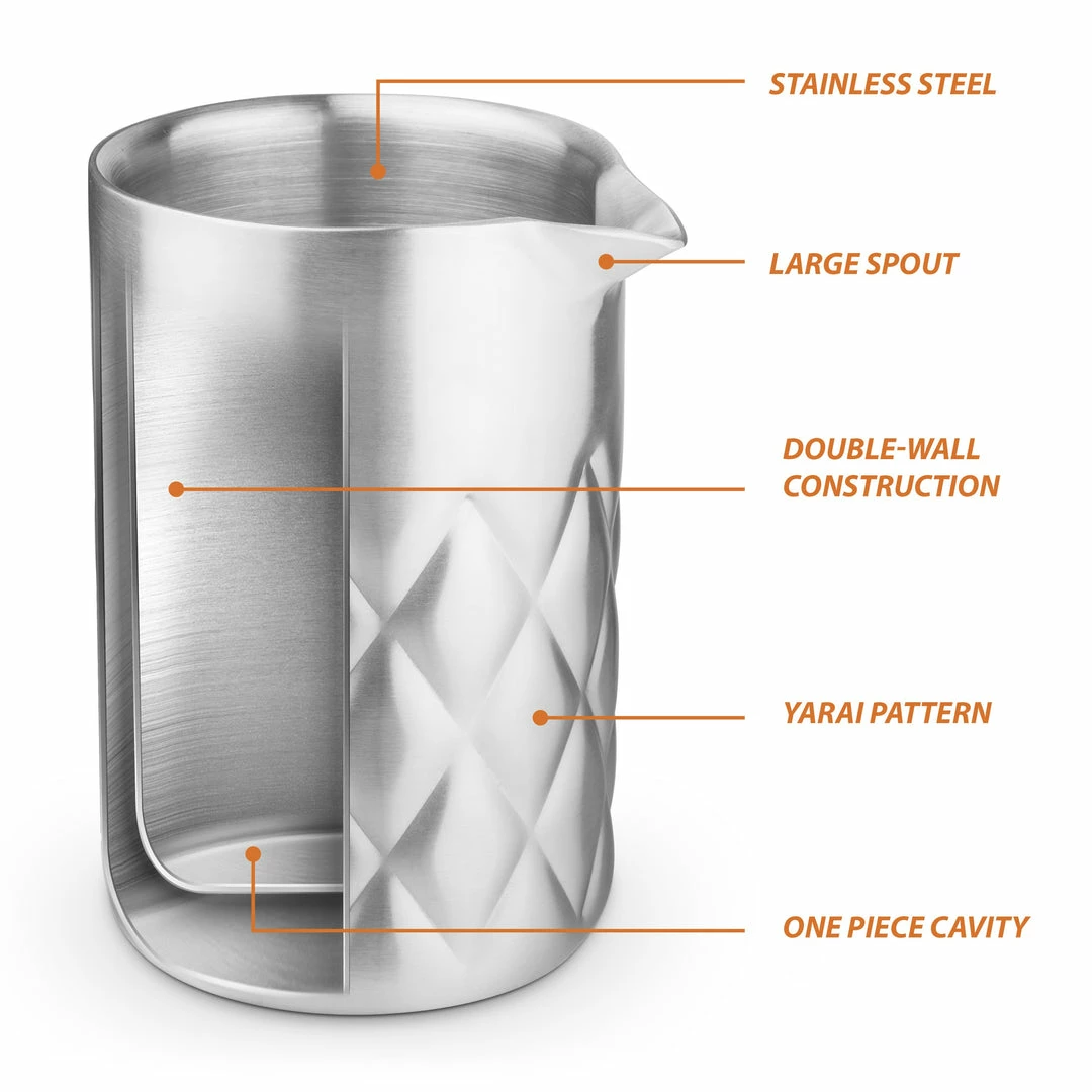 Hot Sale โ Final Touch Double-Wall Stainless Steel Yarai Mixing Pitcher ๐งจ 4 Final Touch Double-Wall Stainless Steel Yarai Mixing Pitcher
