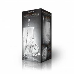 Final Touch Extra-Large Stemmed Yarai Mixing Pitcher With Hawthorne Strainer Tabletop & Bar