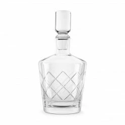 Final Touch Tabletop & Bar On The Rock Glass Etched Decanter Set