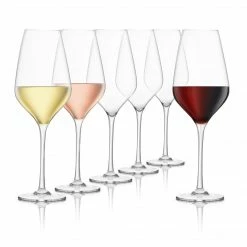 Final Touch Everyday Lead-Free Crystal Wine Glasses