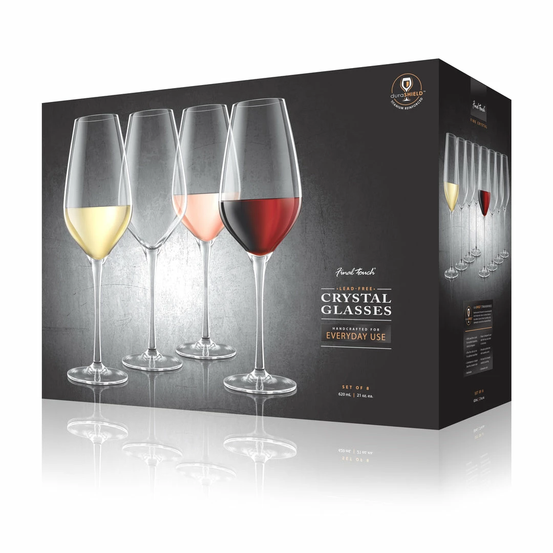 Budget π Final Touch Everyday Lead-Free Crystal Wine Glasses π 10 Final Touch Everyday Lead-Free Crystal Wine Glasses