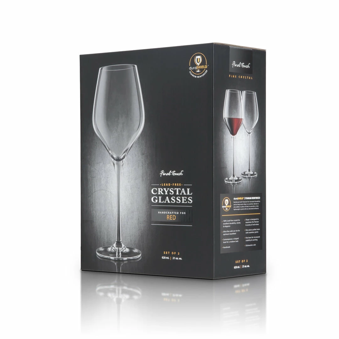 Deals π Final Touch Red Wine Lead-Free Crystal Glasses π 5 Final Touch Red Wine Lead-Free Crystal Glasses