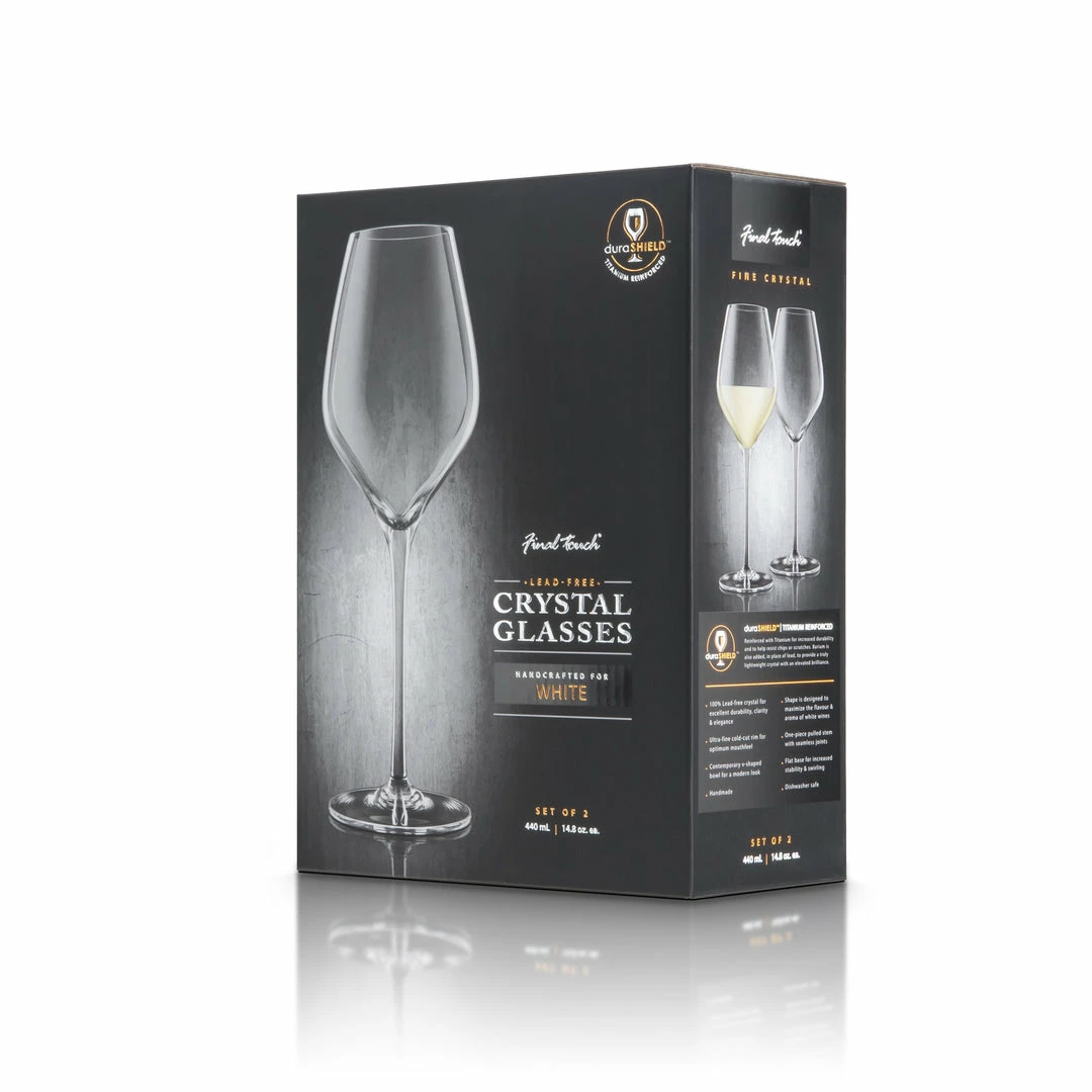 Budget π Final Touch White Wine Lead-Free Crystal Glasses π 5 Final Touch White Wine Lead-Free Crystal Glasses