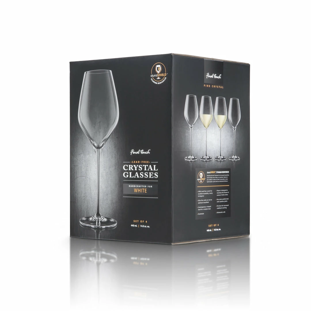 Budget π Final Touch White Wine Lead-Free Crystal Glasses π 8 Final Touch White Wine Lead-Free Crystal Glasses