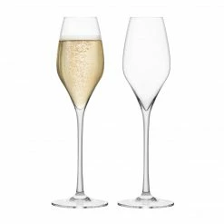 Final Touch Champagne Lead-Free Crystal Glasses