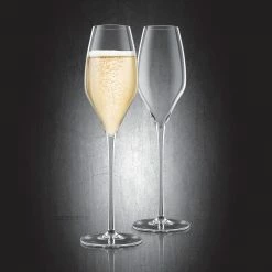 Final Touch Champagne Lead-Free Crystal Glasses