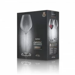 Final Touch Burgundy Lead-Free Crystal Glasses - Set Of 2
