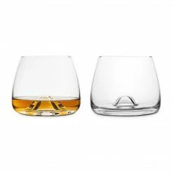 Final Touch Tabletop & Bar Whiskey Lead-Free Crystal Glasses