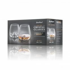 Final Touch Tabletop & Bar Whiskey Lead-Free Crystal Glasses