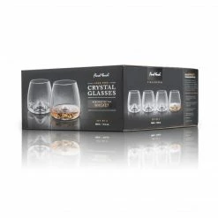 Final Touch Tabletop & Bar Whiskey Lead-Free Crystal Glasses