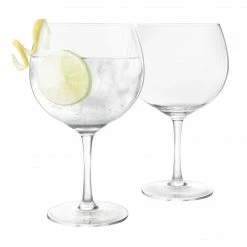 Final Touch Gin Lead-Free Crystal Glasses - Set Of 2