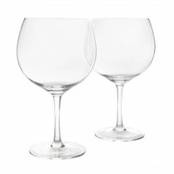 Final Touch Gin Lead-Free Crystal Glasses - Set Of 2